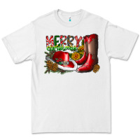 White cowboy merry christmas Premium Tee - CowhideDigitalArt