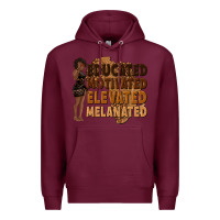 Burgundy educated motivated elevated melanated Premium Hoodie - texasbilliewilder