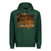 Sports Green educated motivated elevated melanated Premium Hoodie - texasbilliewilder