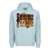 Blue Mist educated motivated elevated melanated Premium Hoodie - texasbilliewilder