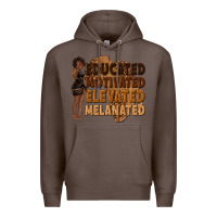 Coffee educated motivated elevated melanated Premium Hoodie - texasbilliewilder