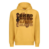 Mustard educated motivated elevated melanated Premium Hoodie - texasbilliewilder