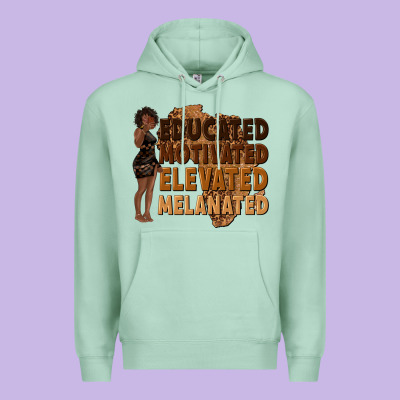Educated Motivated Elevated Melanated Premium Hoodie Designed By Texasbilliewilder