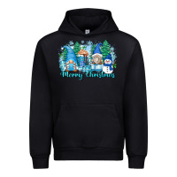 Black merry christmas snowman gnomes Urban Hoodie - Zillion Design Studio
