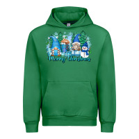 Emerald merry christmas snowman gnomes Urban Hoodie - Zillion Design Studio