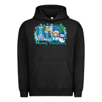 Pigment Black merry christmas snowman gnomes Urban Hoodie - Zillion Design Studio