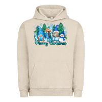 Pigment French Oak merry christmas snowman gnomes Urban Hoodie - Zillion Design Studio
