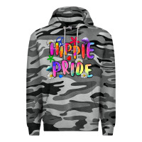 Slate Camo hippie pride Premium Hoodie - Zillion Design Studio
