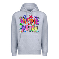 Heather Grey hippie pride Premium Hoodie - Zillion Design Studio