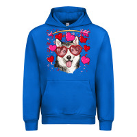 Cobalt Valentine's day husky Urban Hoodie - RanaPortraitStore