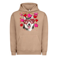 Pigment Burro Valentine's day husky Urban Hoodie - RanaPortraitStore