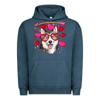 Pigment Midnight Navy Valentine's day husky Urban Hoodie - RanaPortraitStore