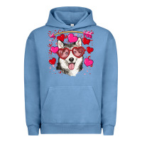 Pigment Pebble Blue Valentine's day husky Urban Hoodie - RanaPortraitStore
