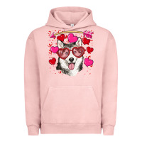 Pigment Salmon Valentine's day husky Urban Hoodie - RanaPortraitStore