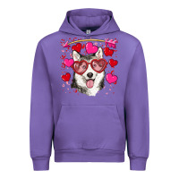 Tulip Valentine's day husky Urban Hoodie - RanaPortraitStore