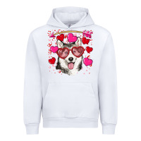 White Valentine's day husky Urban Hoodie - RanaPortraitStore