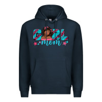 Navy girl mom afro black girl Premium Hoodie - texasbilliewilder