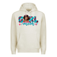 Oatmeal Heather girl mom afro black girl Premium Hoodie - texasbilliewilder