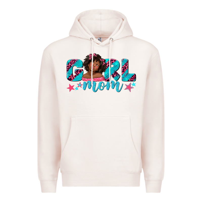 Girl Mom Afro Black Girl Premium Hoodie by texasbilliewilder | Teevron