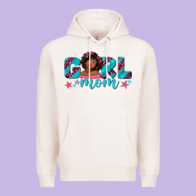 Girl Mom Afro Black Girl Premium Hoodie Designed By Texasbilliewilder