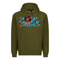 Army Green girl mom afro black girl Premium Hoodie - texasbilliewilder