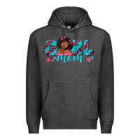 Charcoal Heather girl mom afro black girl Premium Hoodie - texasbilliewilder