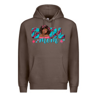 Coffee girl mom afro black girl Premium Hoodie - texasbilliewilder