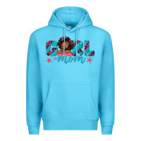 Ocean Blue girl mom afro black girl Premium Hoodie - texasbilliewilder