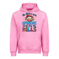 Fuchsia Pink the thing is your opinions dont pay my bills Urban Hoodie - texasbilliewilder