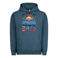 Pigment Midnight Navy the thing is your opinions dont pay my bills Urban Hoodie - texasbilliewilder