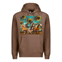 Chestnut western horses Premium Hoodie - Zillion Design Studio