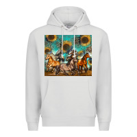 Dove Grey western horses Premium Hoodie - Zillion Design Studio