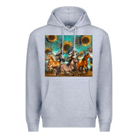 Heather Grey western horses Premium Hoodie - Zillion Design Studio