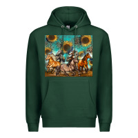 Sports Green western horses Premium Hoodie - Zillion Design Studio