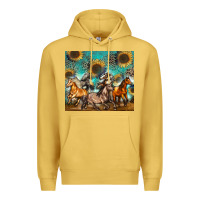 Antique Gold western horses Premium Hoodie - Zillion Design Studio