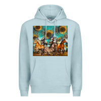 Blue Mist western horses Premium Hoodie - Zillion Design Studio