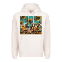 Pale Pink western horses Premium Hoodie - Zillion Design Studio