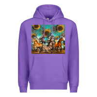 Purple western horses Premium Hoodie - Zillion Design Studio