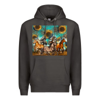 Smoke western horses Premium Hoodie - Zillion Design Studio