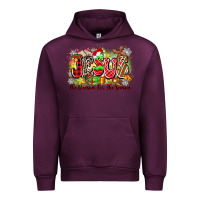 Mauve Wine jesus the reason for the season Urban Hoodie - Zillion Design Studio