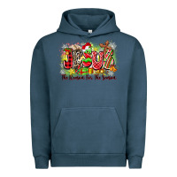 Pigment Midnight Navy jesus the reason for the season Urban Hoodie - Zillion Design Studio