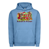 Pigment Pebble Blue jesus the reason for the season Urban Hoodie - Zillion Design Studio