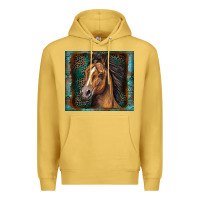 Antique Gold western horse Premium Hoodie - Zillion Design Studio