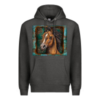 Charcoal Heather western horse Premium Hoodie - Zillion Design Studio