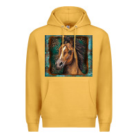 Mustard western horse Premium Hoodie - Zillion Design Studio