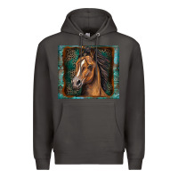 Smoke western horse Premium Hoodie - Zillion Design Studio