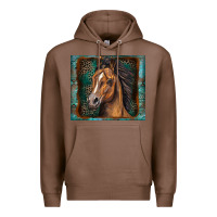 Chestnut western horse Premium Hoodie - Zillion Design Studio