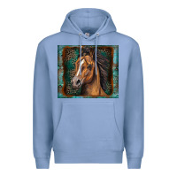 Colony Blue western horse Premium Hoodie - Zillion Design Studio