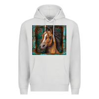 Dove Grey western horse Premium Hoodie - Zillion Design Studio