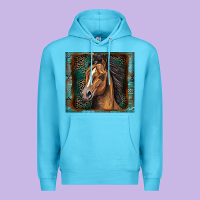 Western Horse Premium Hoodie Designed By Zillion Design Studio